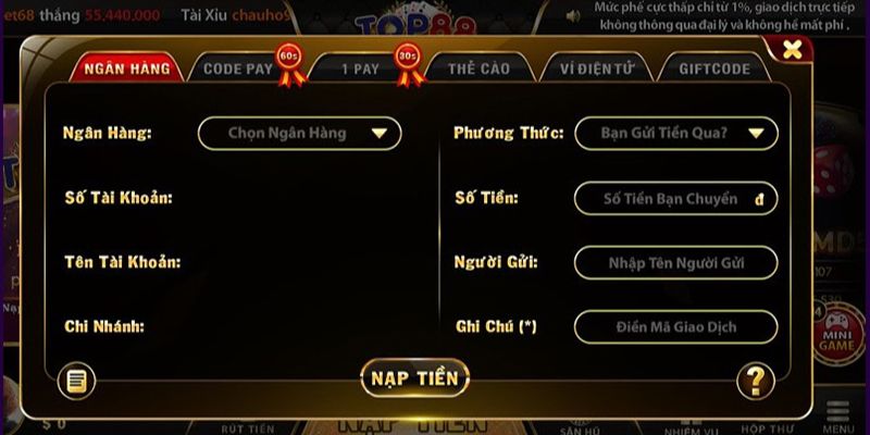 Gỡ rối làm sao để nạp tiền Top88 bằng Banking cho người mới Cách làm sao để nạp tiền TOP88 bằng Banking rất đơn giản